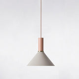 Nordic Cone Shaped Metal Island Pendant Light Minimalist Hanging Ceiling Lamp for Bedroom and Kitchen