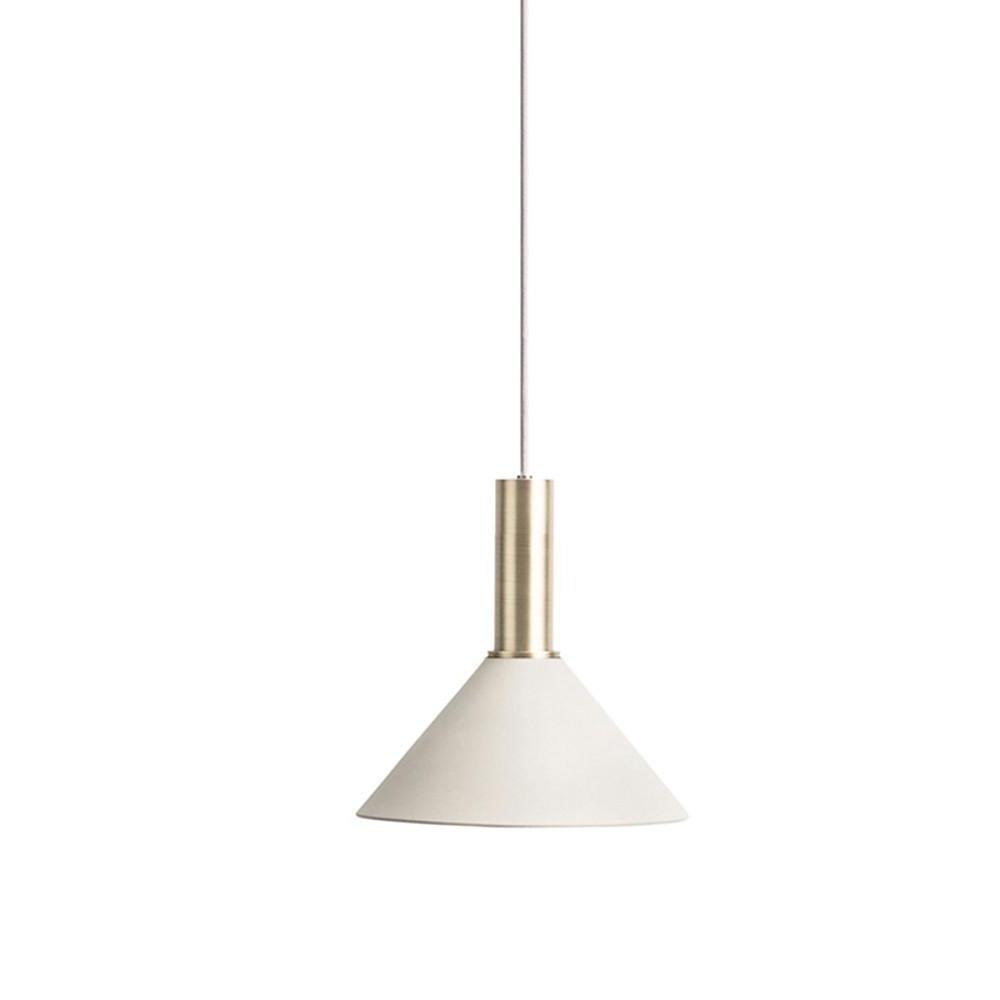 Nordic Cone Shaped Metal Island Pendant Light Minimalist Hanging Ceiling Lamp for Bedroom and Kitchen