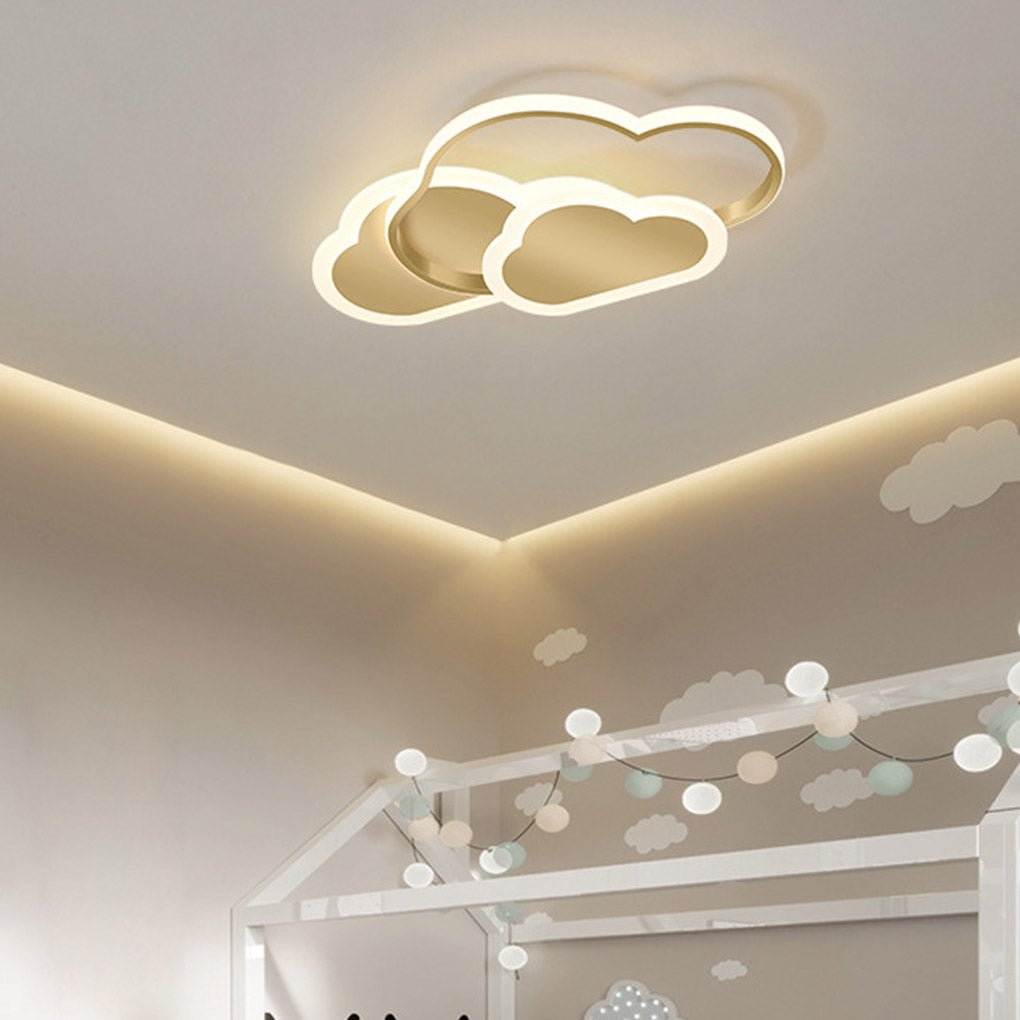 Modern Arc Design Cloud Shape LED Ceiling Light for Kids Room and Bedroom