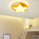 Modern Five Pointed Star LED Ceiling Light Dimmable Flush Mount Lamp for Kids Bedroom