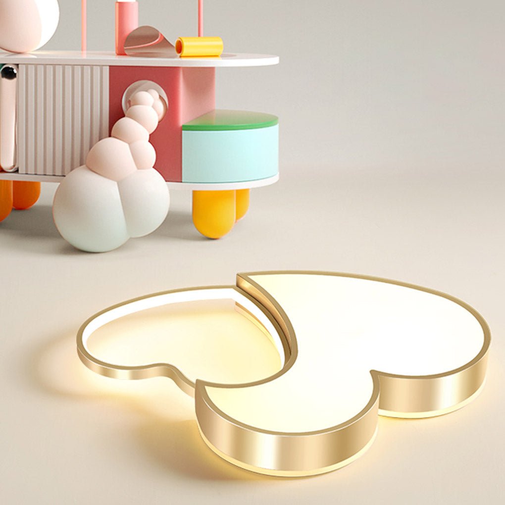Modern Dimmable Heart Shaped LED Ceiling Light for Bedroom Living Room High Light Transmittance