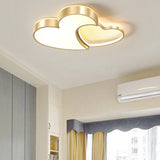 Modern Dimmable Heart Shaped LED Ceiling Light for Bedroom Living Room High Light Transmittance
