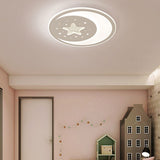 Modern Star and Moon Dimmable LED Ceiling Light Ultra Thin Fixture with Remote Control for Kids Bedroom