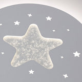 Modern Star and Moon Dimmable LED Ceiling Light Ultra Thin Fixture with Remote Control for Kids Bedroom