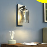 Nordic Double Layer Glass Wall Sconce Minimalist Modern Indoor Lighting Fixture for Living Room