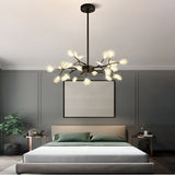 Nordic Firefly Branch Chandelier Modern Metal and Acrylic Hanging Light Fixture