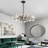 Nordic Firefly Branch Chandelier Modern Metal and Acrylic Hanging Light Fixture