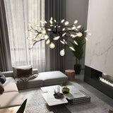 Nordic Firefly Branch Chandelier Modern Metal and Acrylic Hanging Light Fixture