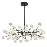Nordic Firefly Branch Chandelier Modern Metal and Acrylic Hanging Light Fixture