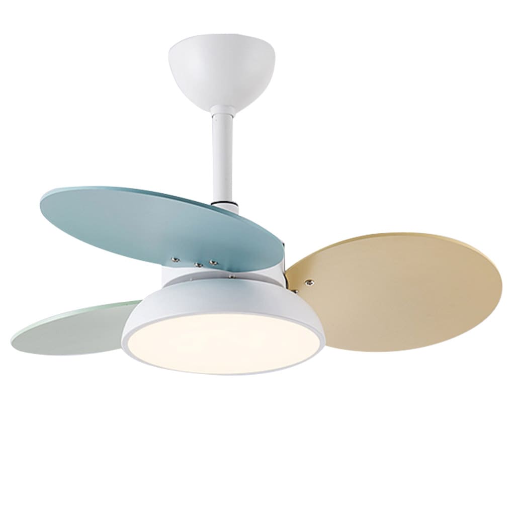 Modern Nordic Reversible Kids Ceiling Fan with LED Light and Remote Control for Bedroom
