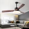 Nordic Dimmable LED Ceiling Fan with 6 Speed Remote Reversible Solid Wood Blades