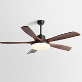 Nordic Dimmable LED Ceiling Fan with 6 Speed Remote Reversible Solid Wood Blades