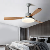Nordic Dimmable LED Ceiling Fan with 6 Speed Remote Reversible Solid Wood Blades
