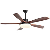 Nordic Dimmable LED Ceiling Fan with 6 Speed Remote Reversible Solid Wood Blades