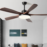 Nordic Dimmable LED Ceiling Fan with 6 Speed Remote Reversible Solid Wood Blades