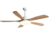 Nordic Dimmable LED Ceiling Fan with 6 Speed Remote Reversible Solid Wood Blades
