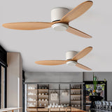 52 Inch Modern Nordic LED Ceiling Fan with Silent Inverter Motor and Adjustable Light
