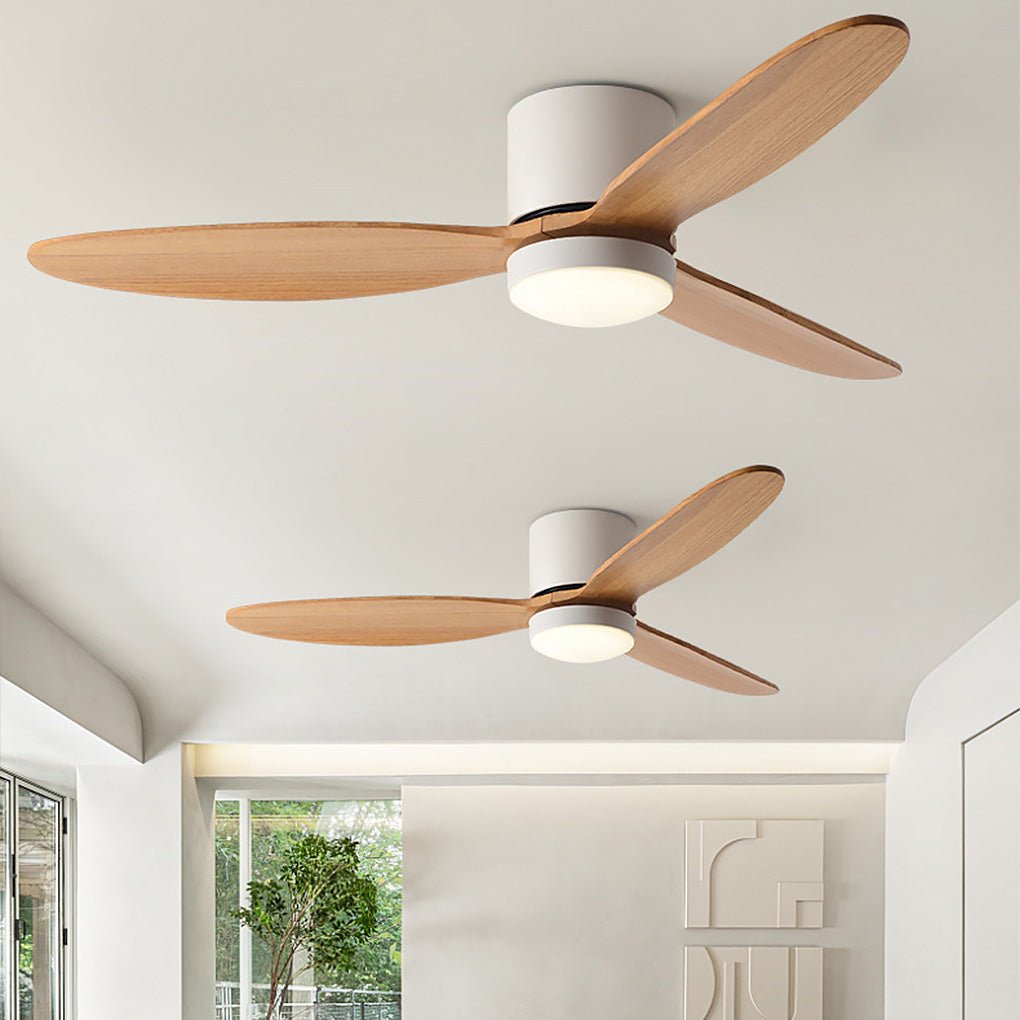 52 Inch Modern Nordic LED Ceiling Fan with Silent Inverter Motor and Adjustable Light