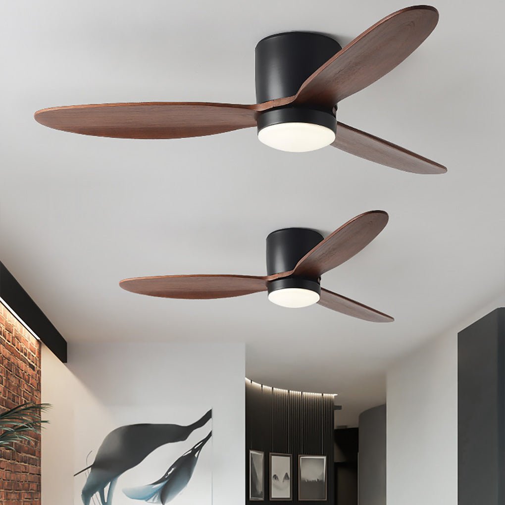 52 Inch Modern Nordic LED Ceiling Fan with Silent Inverter Motor and Adjustable Light