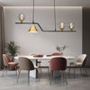 Nordic Glass Bubble LED Chandelier Modern Strip Cone Iron Pendant Light for Dining Room