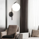 Nordic Glass Globe LED Wall Sconce Plug In Modern Indoor Wall Light for Living Room Gold