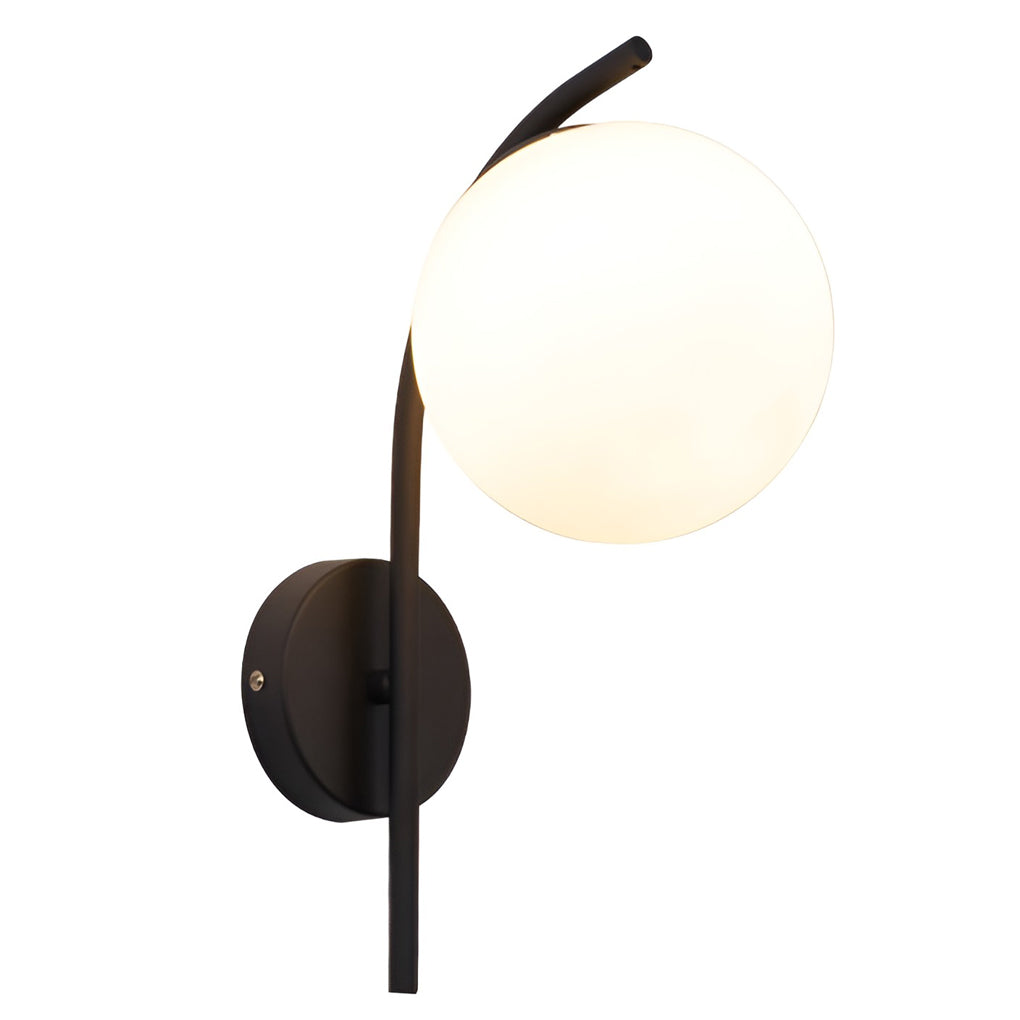 Nordic Glass Globe LED Wall Sconce Plug In Modern Indoor Wall Light for Living Room Gold