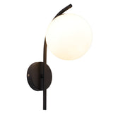 Nordic Glass Globe LED Wall Sconce Plug In Modern Indoor Wall Light for Living Room Gold