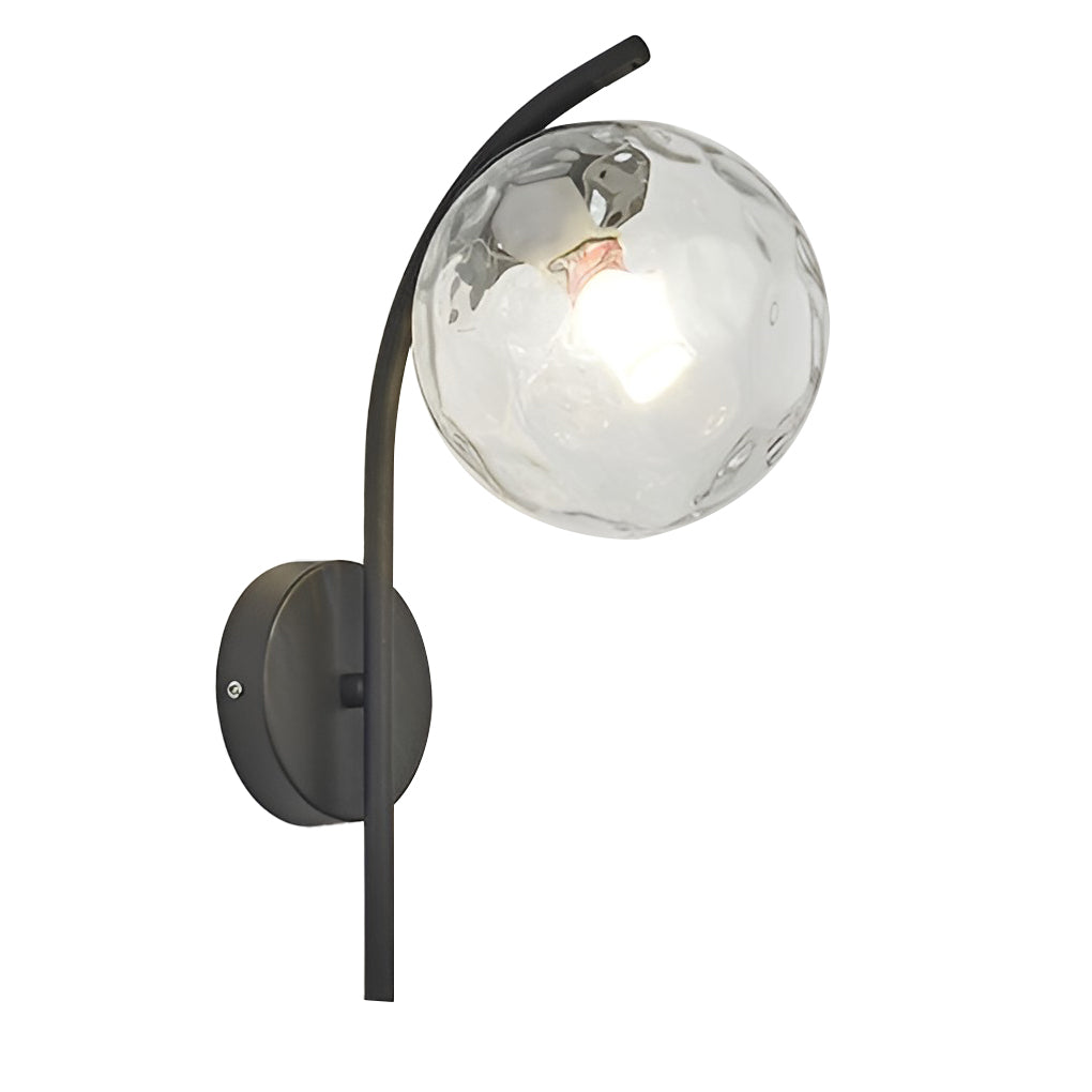 Nordic Glass Globe LED Wall Sconce Plug In Modern Indoor Wall Light for Living Room Gold