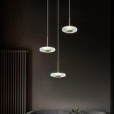 Nordic Gold Circular LED Pendant Light Modern Copper and Acrylic Hanging Ceiling Lamp