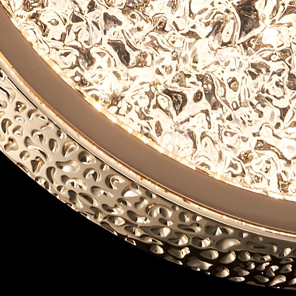 Nordic Gold Round Acrylic Chandelier Modern 3 Step Dimming Hanging Ceiling Light for Dining Room