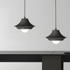 Nordic Iron Hat Pendant Light Modern Striped 3 Step Dimming Ceiling Hanging Lamp