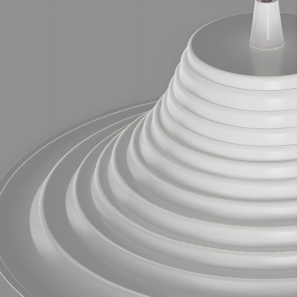 Nordic Iron Hat Pendant Light Modern Striped 3 Step Dimming Ceiling Hanging Lamp