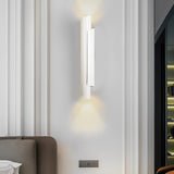 Nordic LED Metal Wall Sconce Lamp with Up and Down Lighting for Modern Interior Living Spaces
