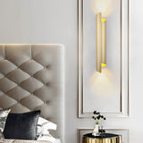 Nordic LED Metal Wall Sconce Lamp with Up and Down Lighting for Modern Interior Living Spaces