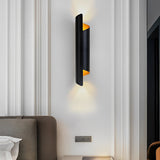 Nordic LED Metal Wall Sconce Lamp with Up and Down Lighting for Modern Interior Living Spaces