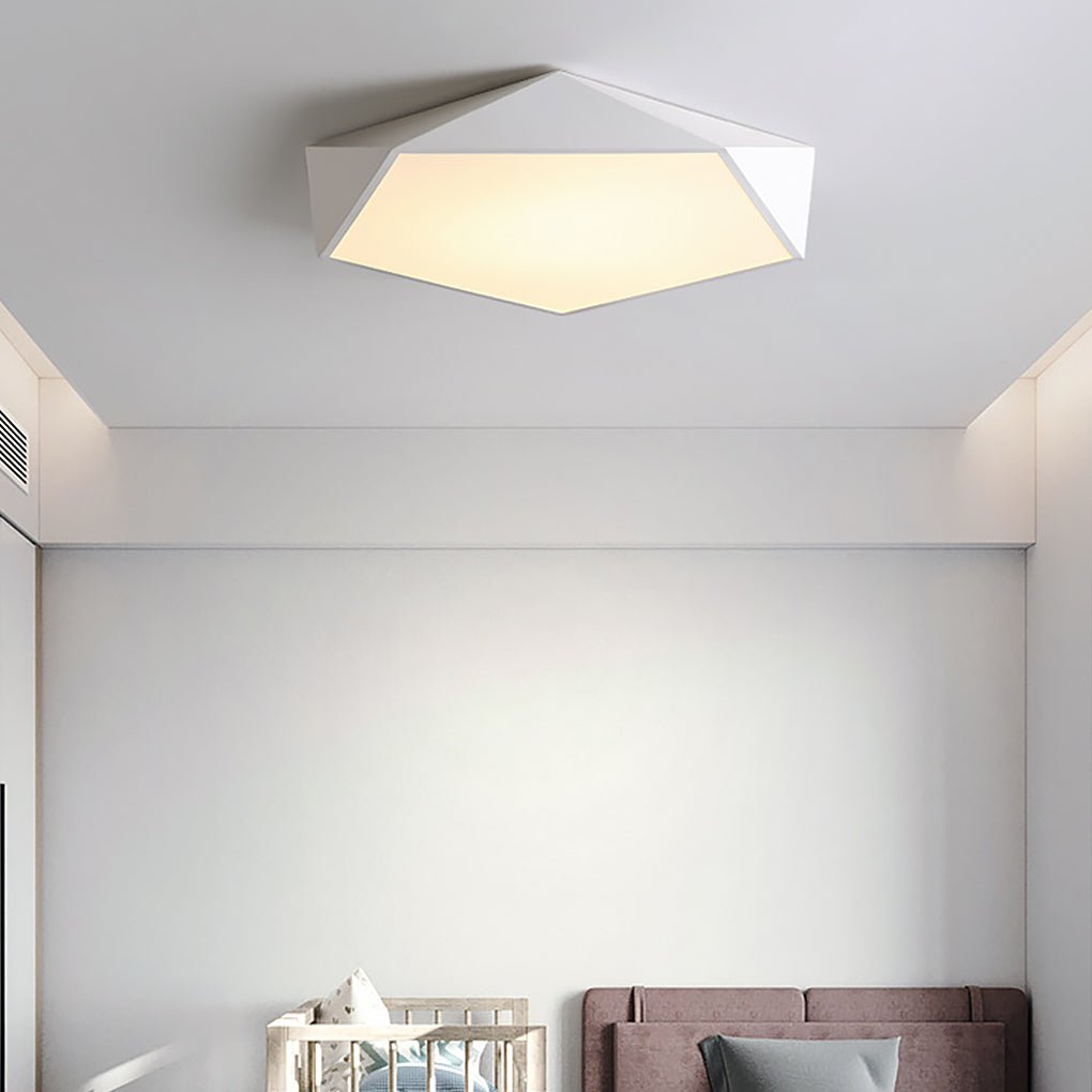 Modern Nordic Geometric LED Ceiling Light Ultra Thin Dimmable Flush Mount Fixture