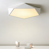 Modern Nordic Geometric LED Ceiling Light Ultra Thin Dimmable Flush Mount Fixture