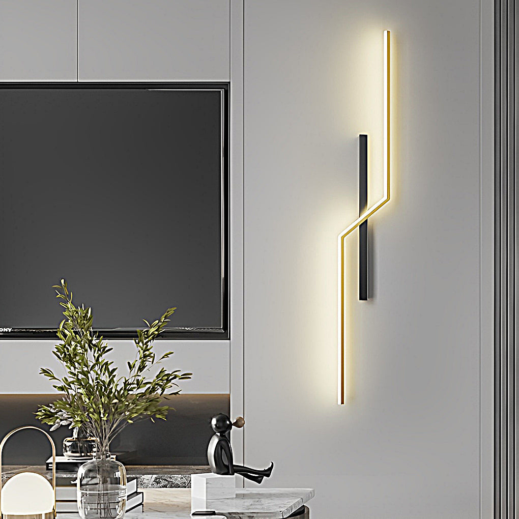 Nordic Minimalist Linear LED Wall Sconce Modern Creative Lighting for Home Decor