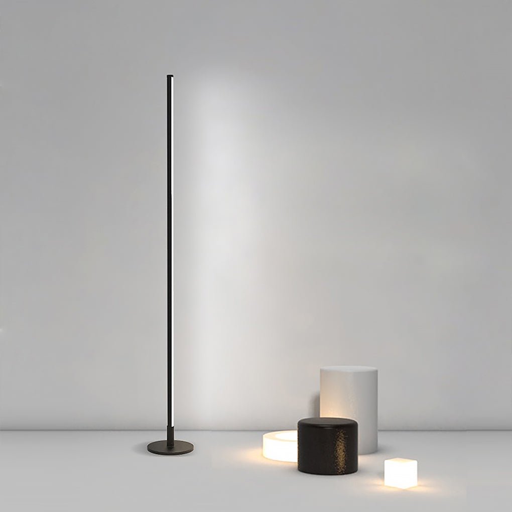 Sleek Aluminum Strip LED Standing Light Contemporary Accent Floor Lamp
