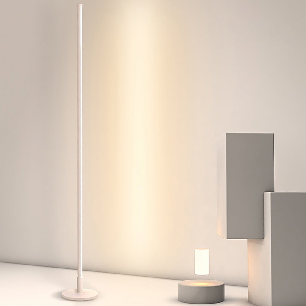 Sleek Aluminum Strip LED Standing Light Contemporary Accent Floor Lamp
