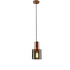 Nordic Modern Cylindrical Glass Pendant Light Industrial Metal Hanging Fixture for Dining Room Kitchen