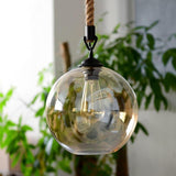 Nordic Modern Electroplated Glass Globe Pendant Light LED Ceiling Chandelier for Dining Room Kitchen