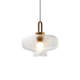 Nordic Modern Glass Jar Pendant Light with Copper Finish for Dining Room and Bar