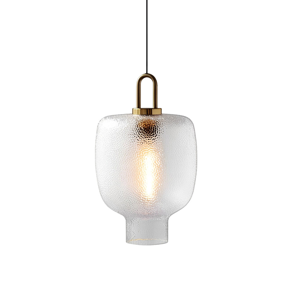 Nordic Modern Glass Jar Pendant Light with Copper Finish for Dining Room and Bar