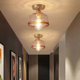 Nordic Modern Glass Lantern Pendant Light Electroplated LED Ceiling Hanging Lamp for Dining Room