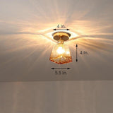 Nordic Modern Glass Lantern Pendant Light Electroplated LED Ceiling Hanging Lamp for Dining Room