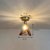 Nordic Modern Glass Lantern Pendant Light Electroplated LED Ceiling Hanging Lamp for Dining Room