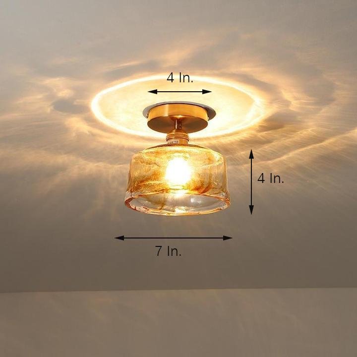 Nordic Modern Glass Lantern Pendant Light Electroplated LED Ceiling Hanging Lamp for Dining Room