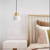 Nordic Modern Marble Mini Pendant Light Geometric Metal Globe Hanging Fixture for Dining Room
