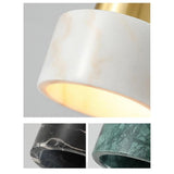 Nordic Modern Marble Mini Pendant Light Geometric Metal Globe Hanging Fixture for Dining Room